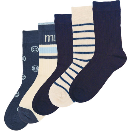 minipop® Navy Mac Bambus Strømper 5-Pack
