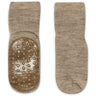 Gobabygo Light Brown Melange Uld Strømper Anti-Slip
