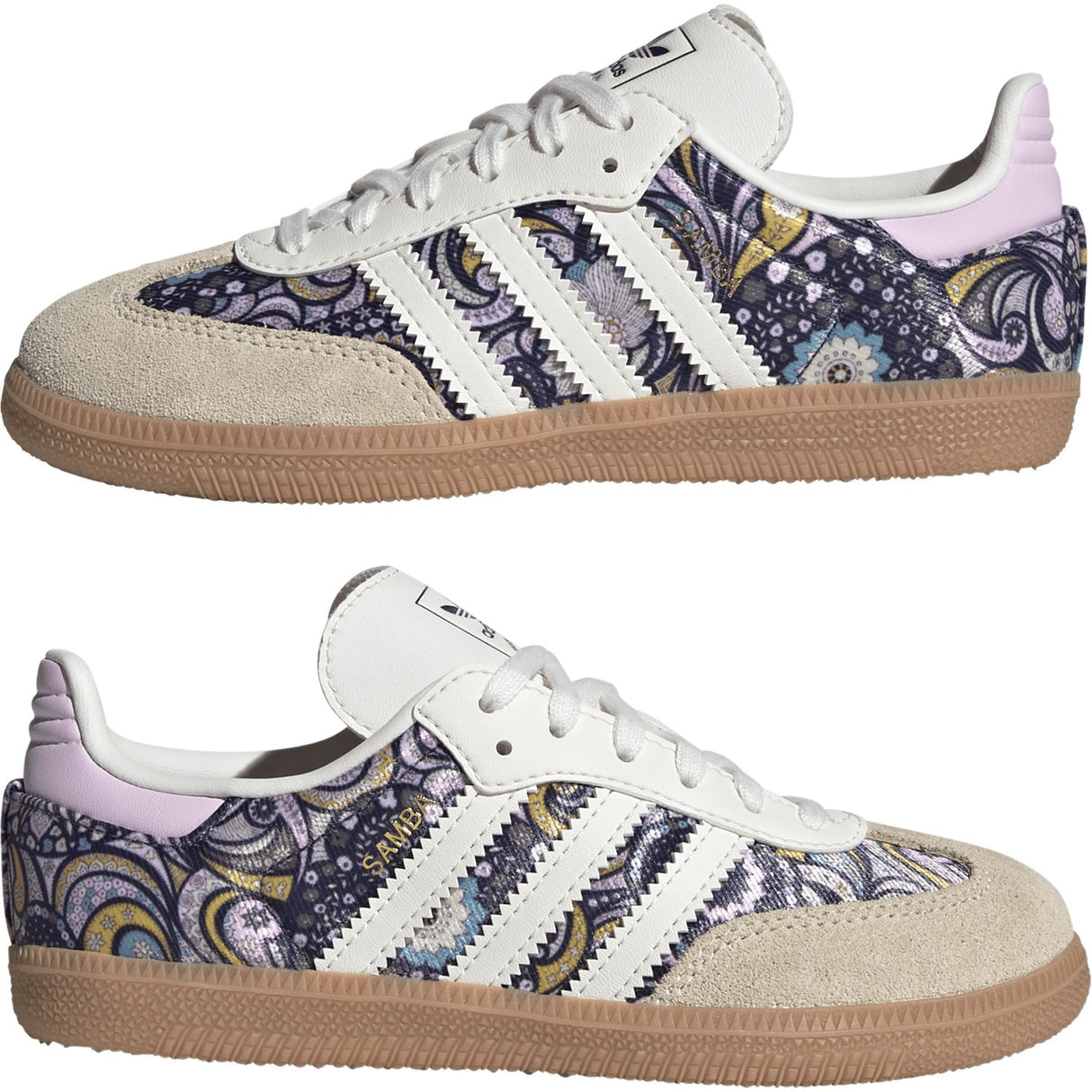 adidas Originals Core White Orchid Fusion Gum 2 Samba Og C Sneakers
