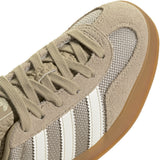 adidas Originals Khaki Three Off White Gold Met. Gazelle Indoor J Sneakers