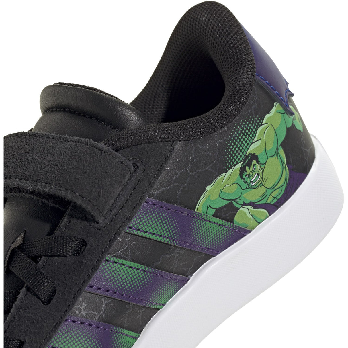 adidas Originals Core Black Team Royal Blue Violet Vl Court Spider-Man El C Sneakers