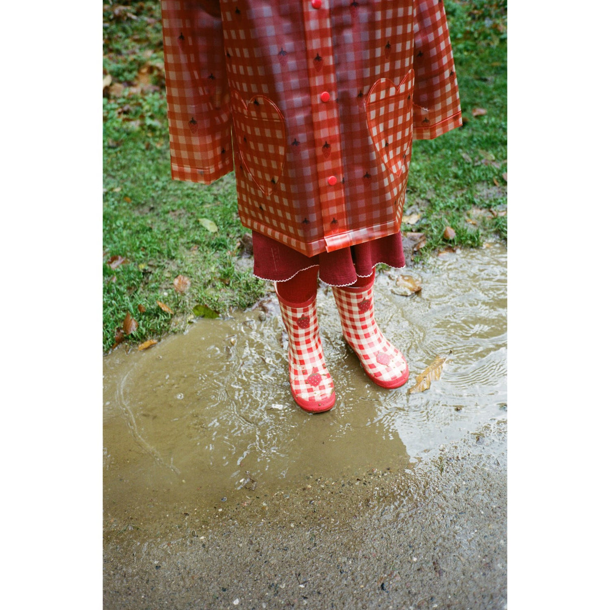 Flöss Berry Gingham Misty Rain Gummistøvler