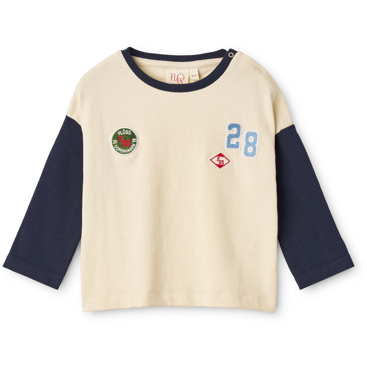 Flöss Gentle Cream-Navy Eskil Bluse