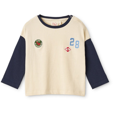 Flöss Gentle Cream-Navy Eskil Bluse