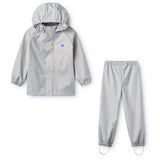 Flöss Light Blue Gingham Dew Regntøj Sæt