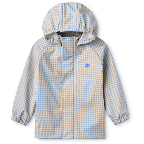 Flöss Light Blue Gingham Dew Regntøj Sæt
