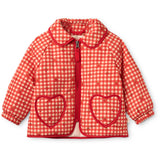 Flöss Red Berry Gingham Molly Vatteret Jakke