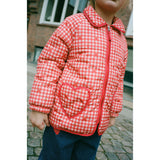 Flöss Red Berry Gingham Molly Vatteret Jakke