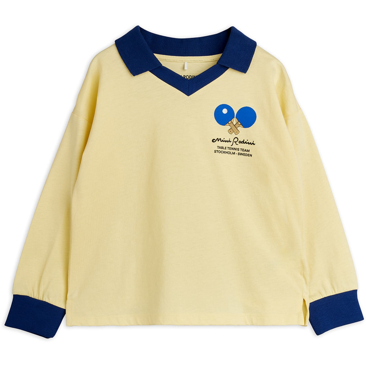 Mini Rodini Yellow Table Tennis Sp Krave Ls Top