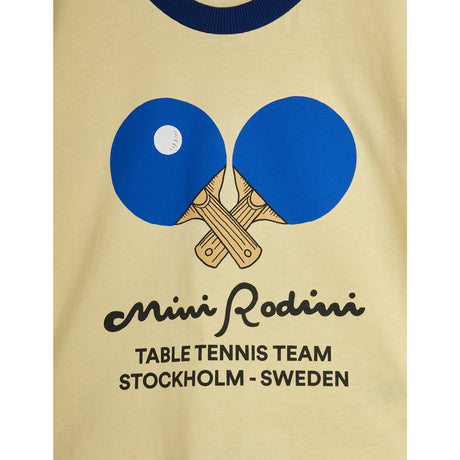 Mini Rodini Yellow Table Tennis Contrast Rib Sp Ss Tee