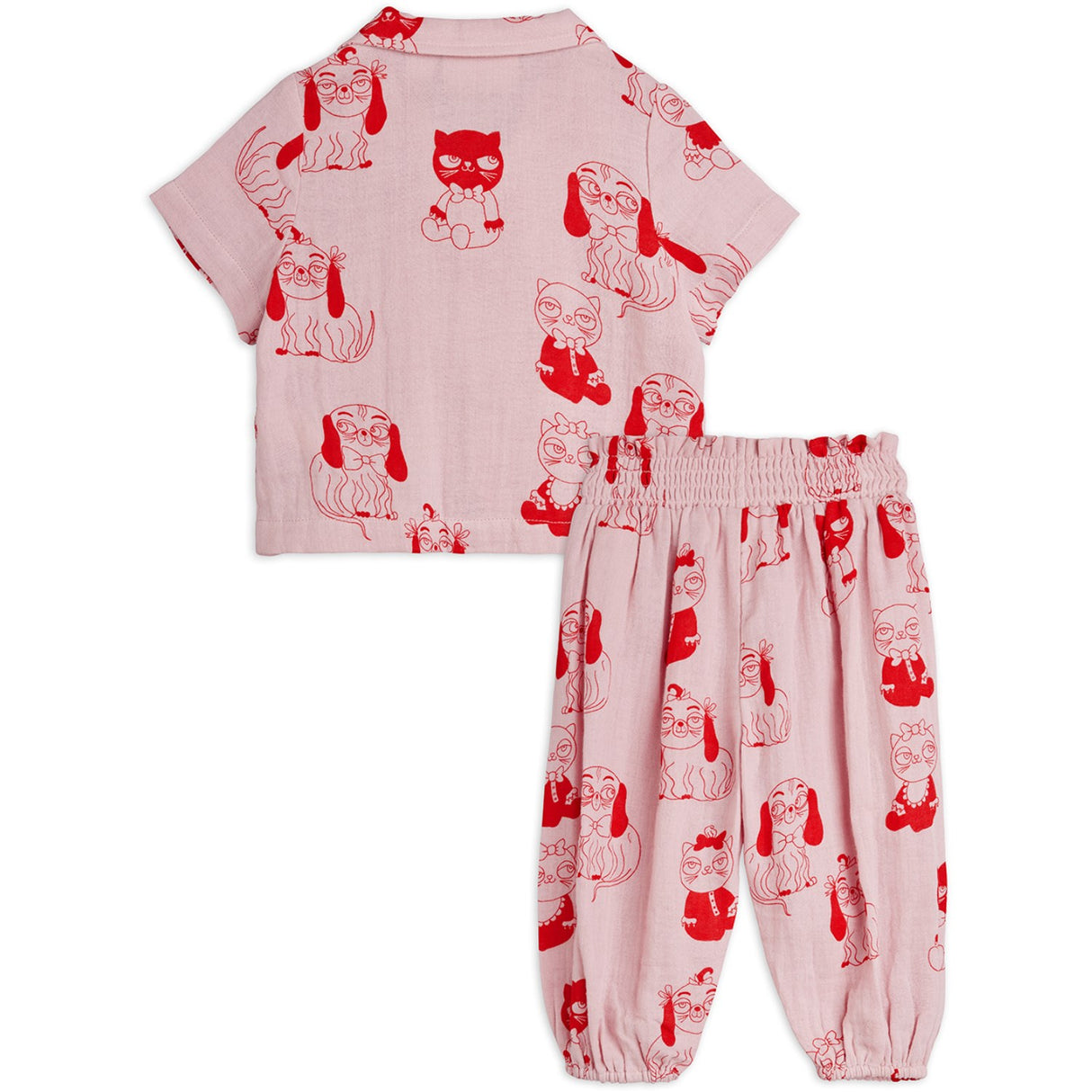 Mini Rodini Pink Minibabies Aop Baby Sæt