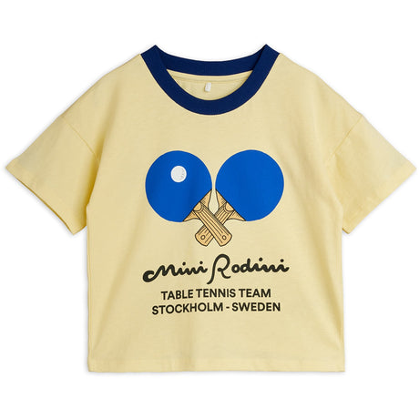 Mini Rodini Yellow Table Tennis Contrast Rib Sp Ss Tee