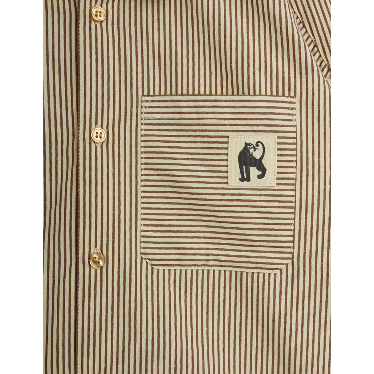 Mini Rodini Brown Poplin Yd Ls Skjorte