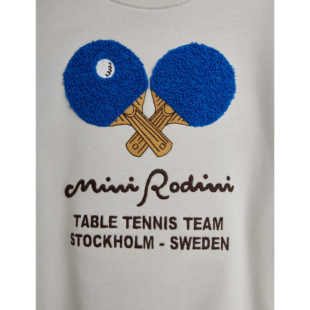 Mini Rodini Grey Table Tennis Chenille Sweatshirt
