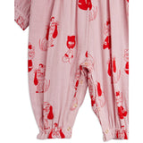Mini Rodini Pink Minibabies Aop Woven Buksedragt
