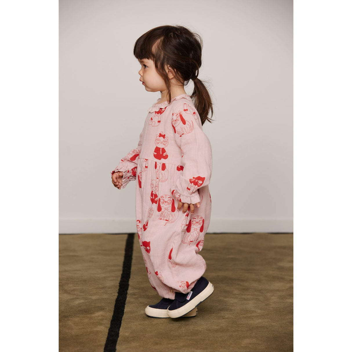 Mini Rodini Pink Minibabies Aop Woven Buksedragt