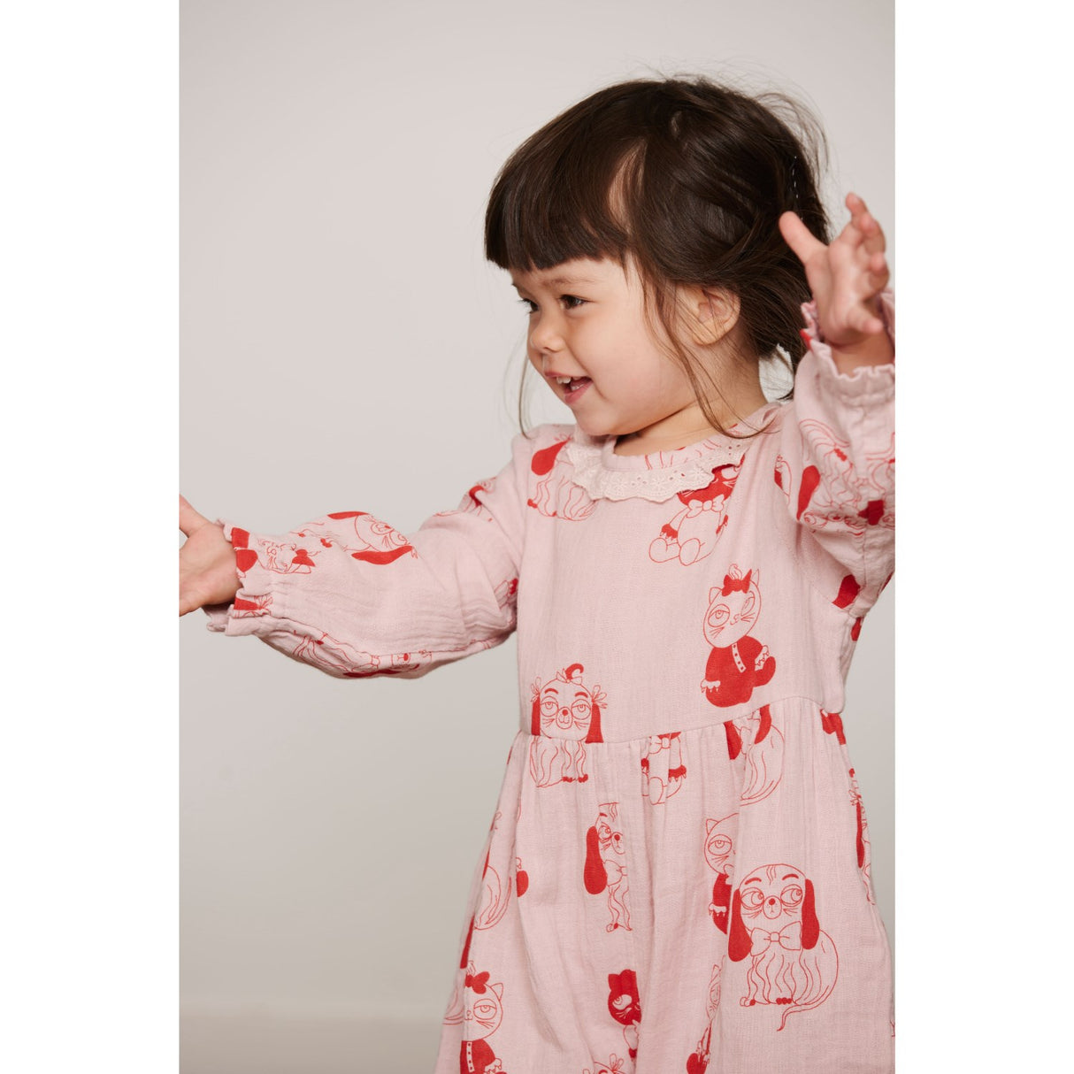 Mini Rodini Pink Minibabies Aop Woven Buksedragt