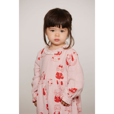 Mini Rodini Pink Minibabies Aop Woven Buksedragt