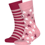 Tommy Hilfiger Pink Kids Strømper 2-Pak Stars Og Stripes