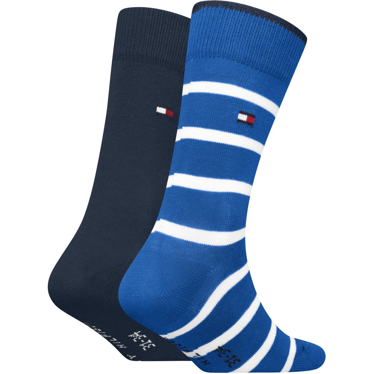 Tommy Hilfiger Bright Blue Kids Strømper 2-Pak Breton Stripe