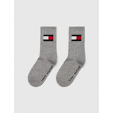 Tommy Hilfiger Grey Melange Kids Strømper 2-Pak Flag