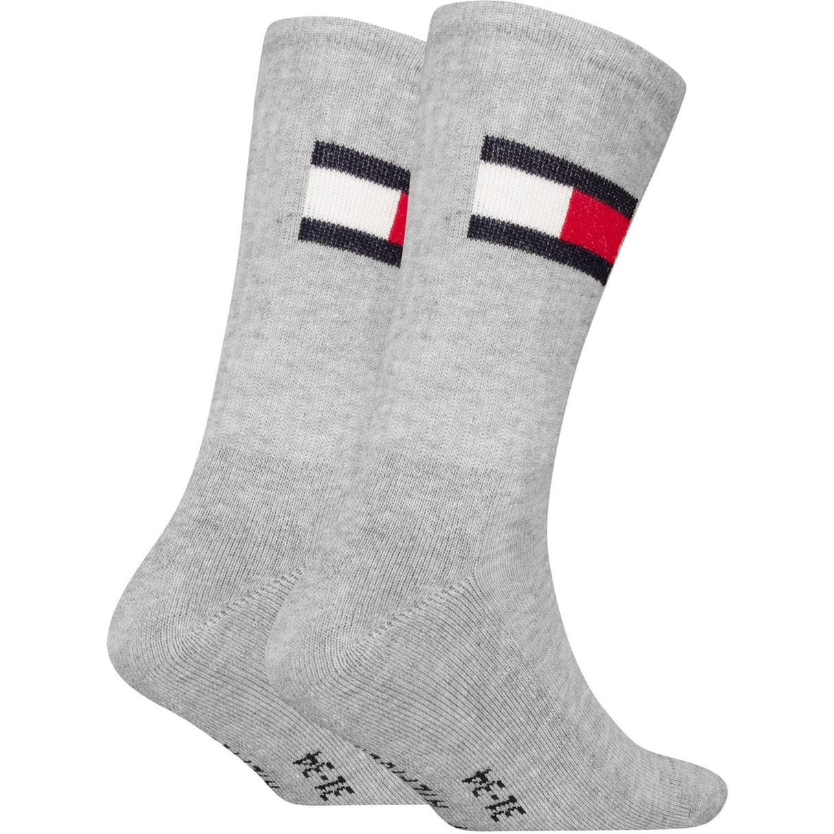 Tommy Hilfiger Grey Melange Kids Strømper 2-Pak Flag