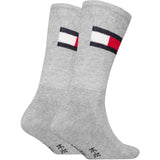 Tommy Hilfiger Grey Melange Kids Strømper 2-Pak Flag