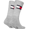 Tommy Hilfiger Grey Melange Kids Strømper 2-Pak Flag