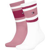 Tommy Hilfiger Pink Kids Strømper 2-Pak Sport Stripe