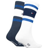 Tommy Hilfiger Bright Blue Kids Strømper 2-Pak Sport Stripe