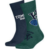 Tommy Hilfiger Green Kids Strømper 2-Pak College Patch