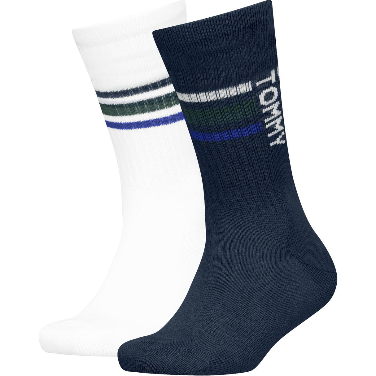 Tommy Hilfiger Navy Kids Strømper 2-Pak Sport Stripe Tommy