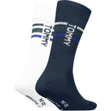 Tommy Hilfiger Navy Kids Strømper 2-Pak Sport Stripe Tommy