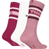 Tommy Hilfiger Pink Kids Strømper 3-Pak Varsity Tommy