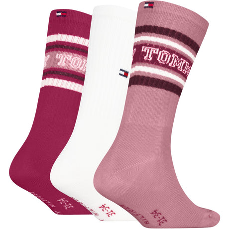 Tommy Hilfiger Pink Kids Strømper 3-Pak Varsity Tommy
