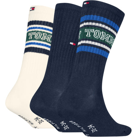 Tommy Hilfiger Navy Kids Strømper 3-Pak Varsity Tommy