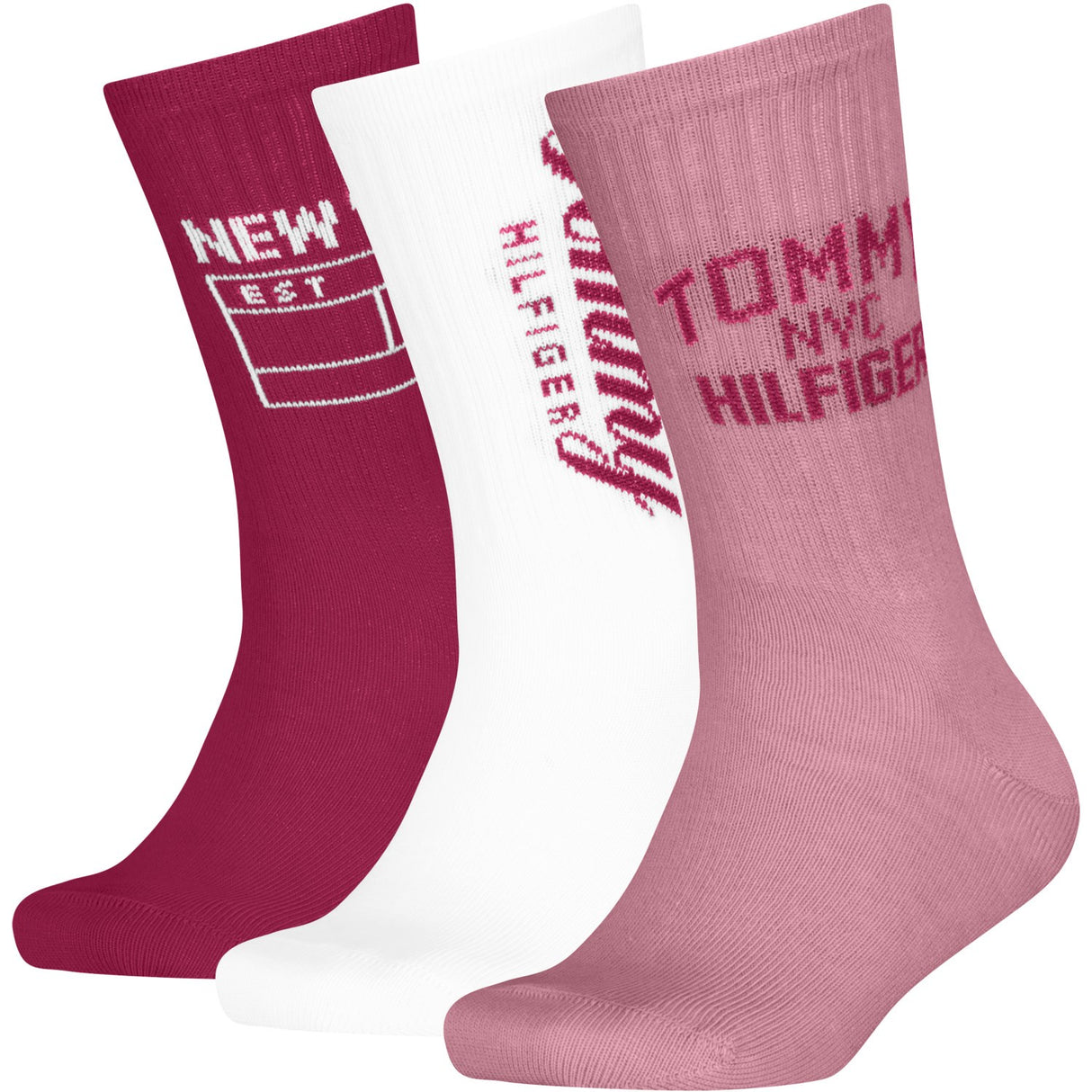 Tommy Hilfiger Pink Kids Strømper 3-Pak Ny Sport