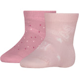 Tommy Hilfiger Light Pink Baby Strømper 2-Pak Letters