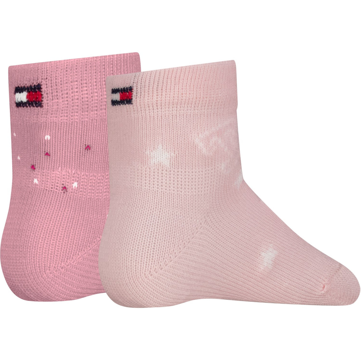 Tommy Hilfiger Light Pink Baby Strømper 2-Pak Letters