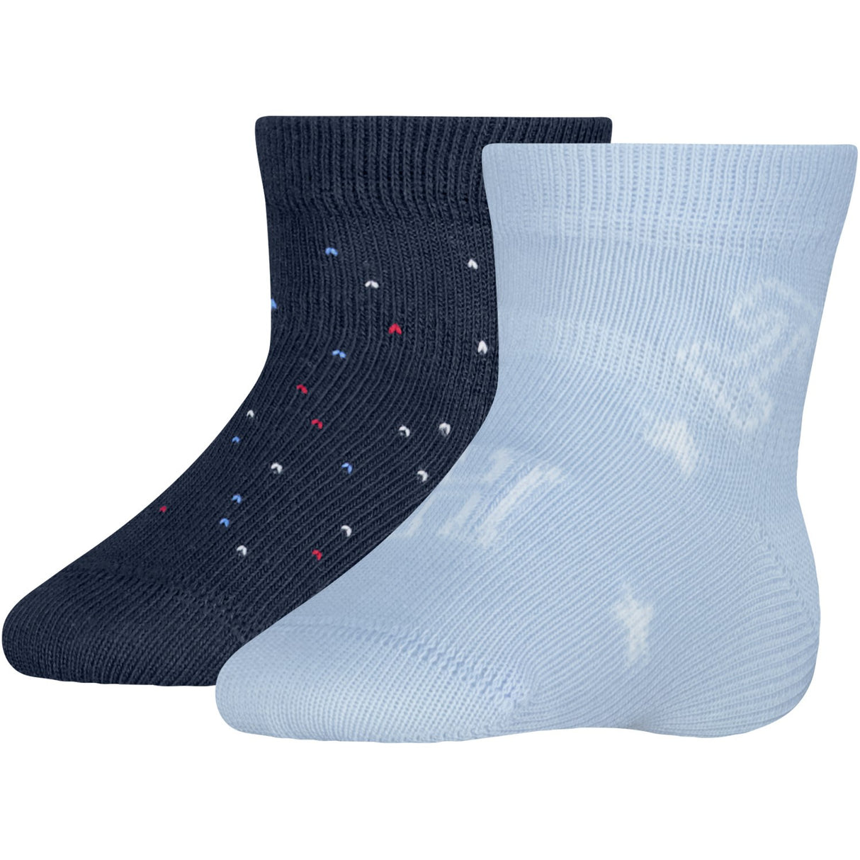 Tommy Hilfiger Light Blue Baby Strømper 2-Pak Letters