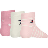 Tommy Hilfiger Light Pink Baby Strømper 3-Pak Giftbox Stars & Stripes