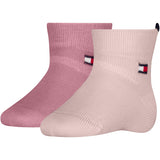 Tommy Hilfiger Light Pink Baby Strømper 2-Pak Heart