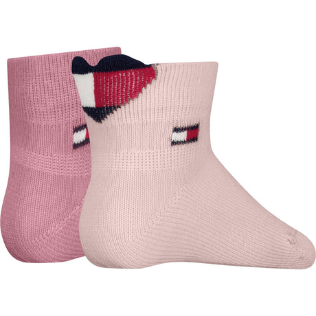 Tommy Hilfiger Light Pink Baby Strømper 2-Pak Heart