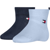 Tommy Hilfiger Light Blue Baby Strømper 2-Pak Heart