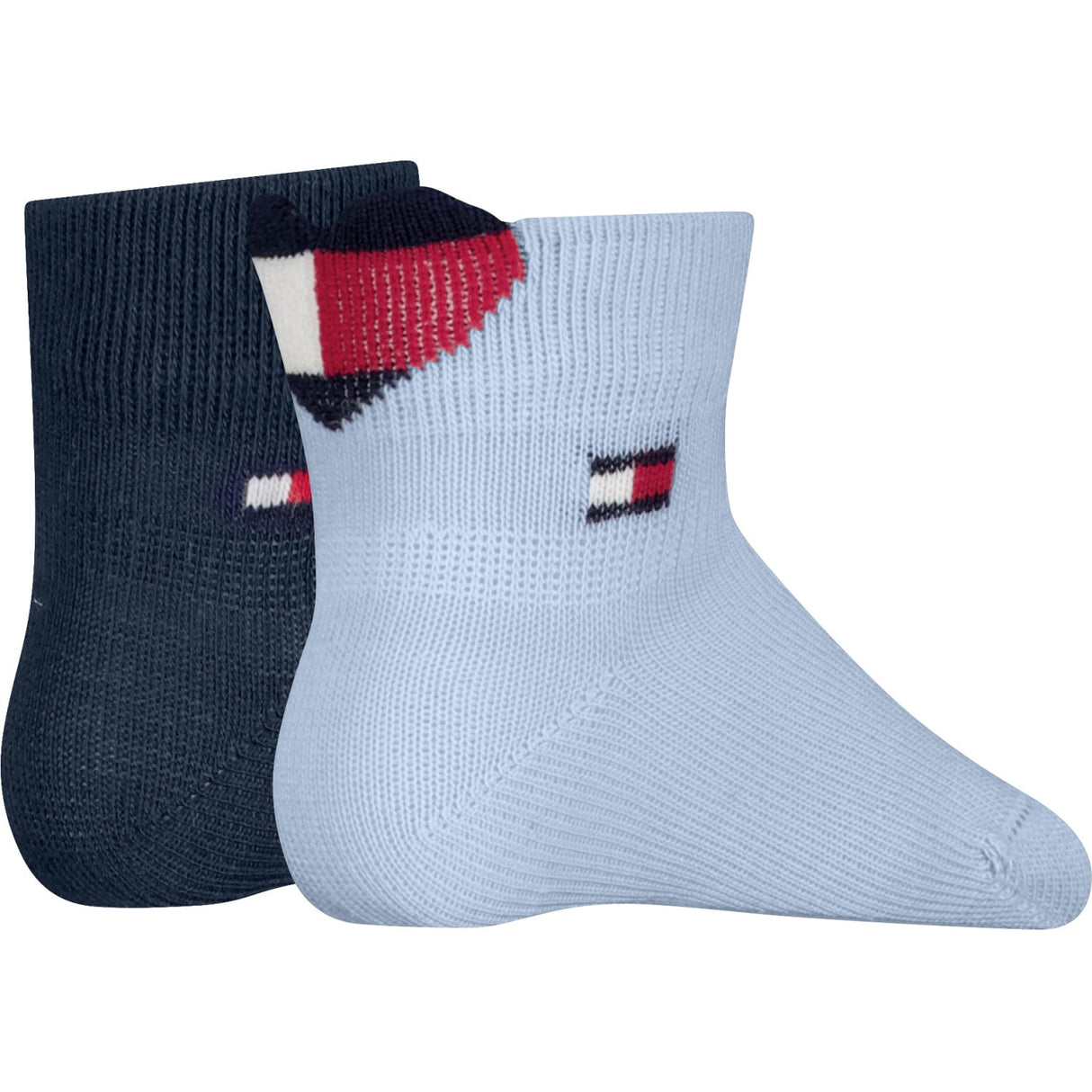 Tommy Hilfiger Light Blue Baby Strømper 2-Pak Heart