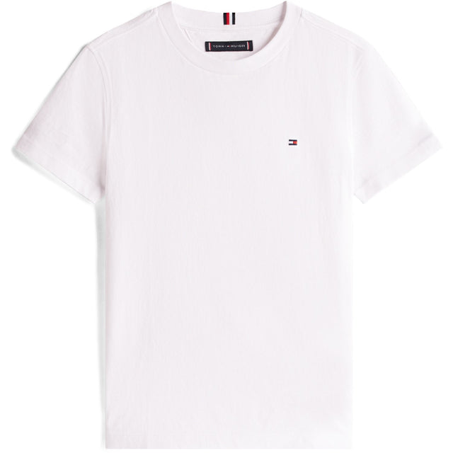 Tommy Hilfiger White Essential Bomuld Reg Fit Tee Ss