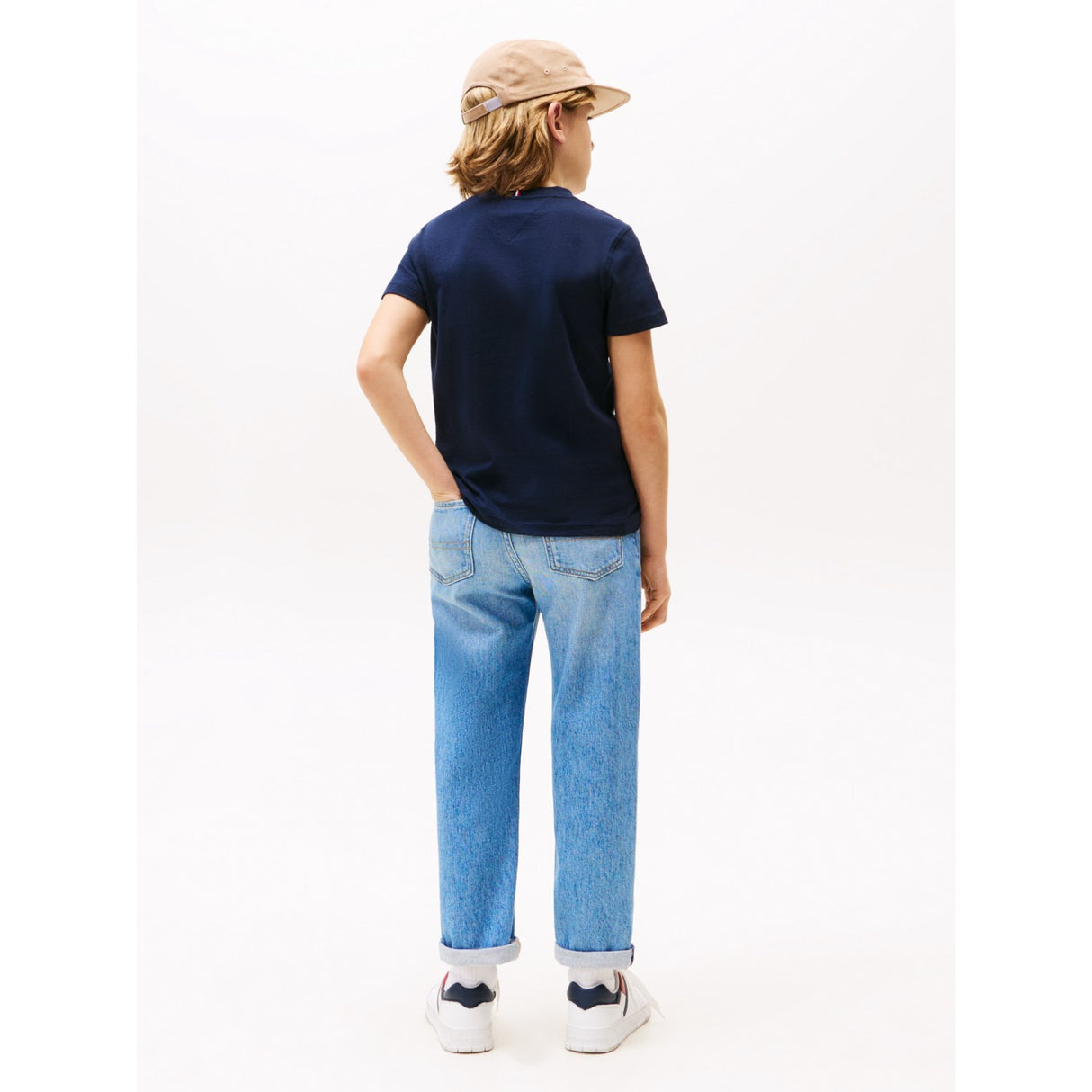 Tommy Hilfiger Dark Night Navy Essential Bomuld Reg Fit Tee Ss
