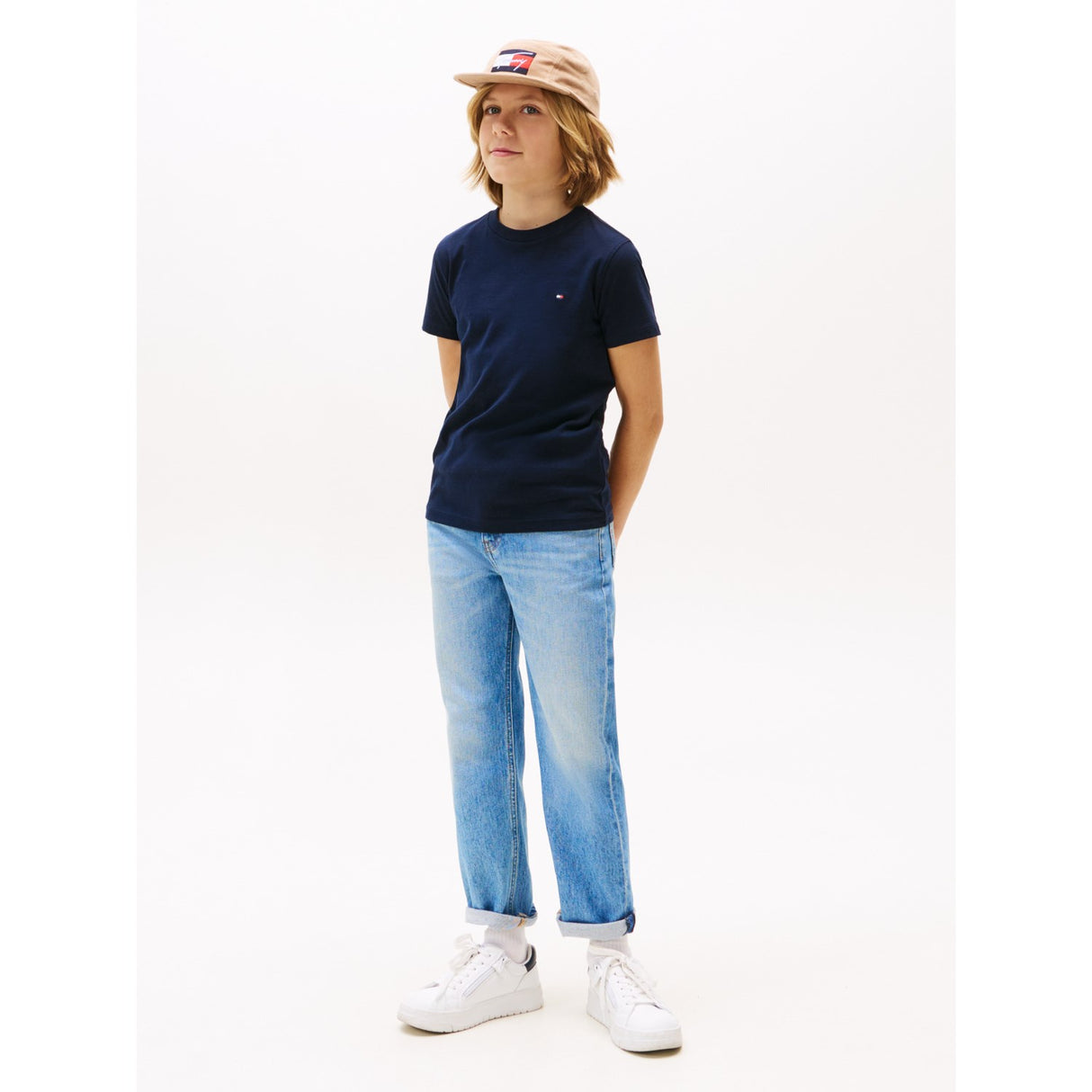 Tommy Hilfiger Dark Night Navy Essential Bomuld Reg Fit Tee Ss