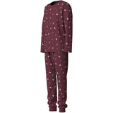 Name It Burgundy Christmas Nanvismas Ls Natsæt