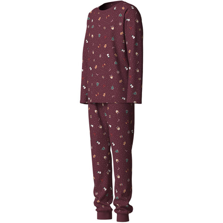 Name It Burgundy Christmas Nanvismas Ls Natsæt